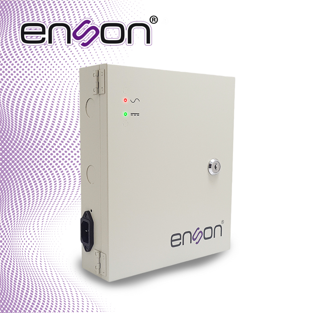 FUENTE DE PODER TIPO CAJA ENSON PSB-1209 12VDC 10A 9 CANALES DE 1.1A CADA UNO IDEAL PARA CCTV Y CONTROL DE ACCESO