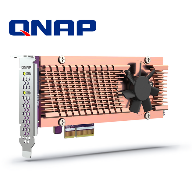 TARJETA DE EXPANSION QNAP QM2-2P-344A DUAL M.2 PCIE PARA SSD NVME GEN3 X4, COMPATIBLE CON DOS UNIDADES M.2