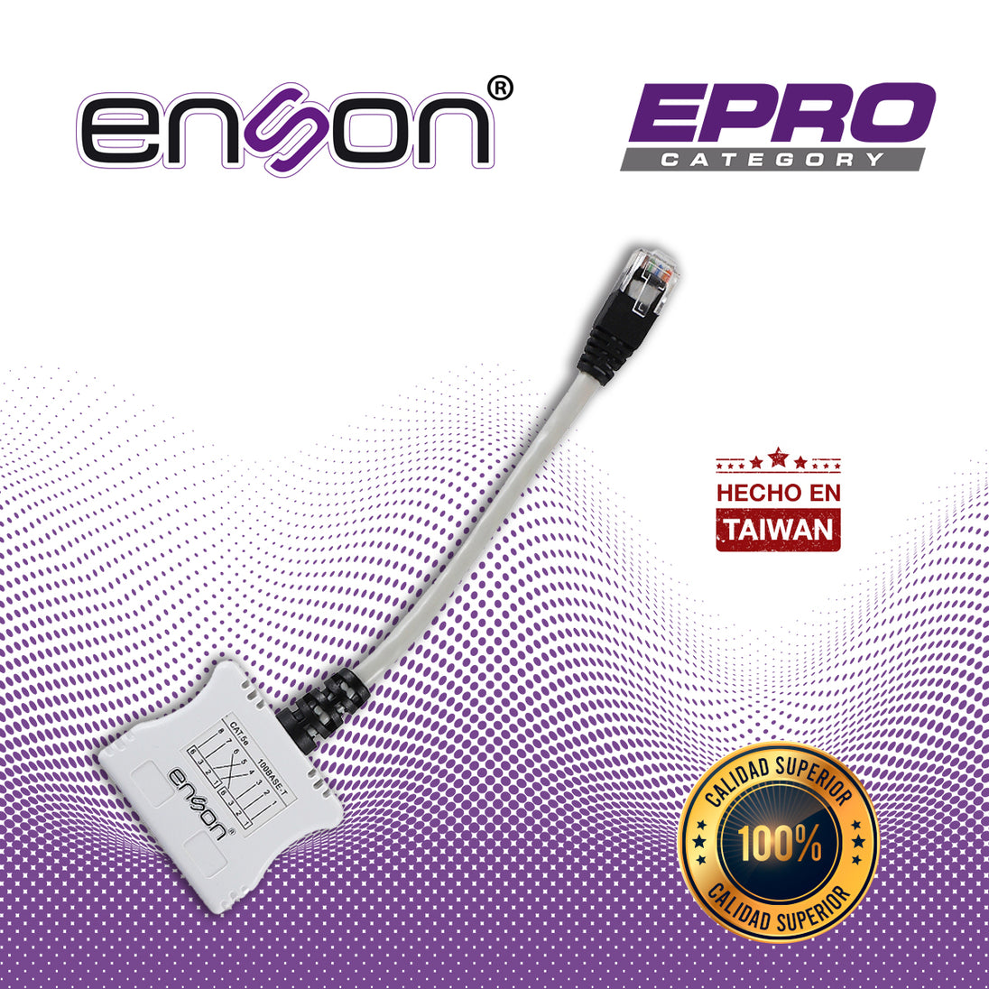 MODULO DUPLEXOR PASIVO ENSON EPRO-T2 SOPORTA POE TRABAJA EN PAR IDEAL PARA ENVIAR DOS NODOS DE RED A TRAVES DE UN SOL0O 