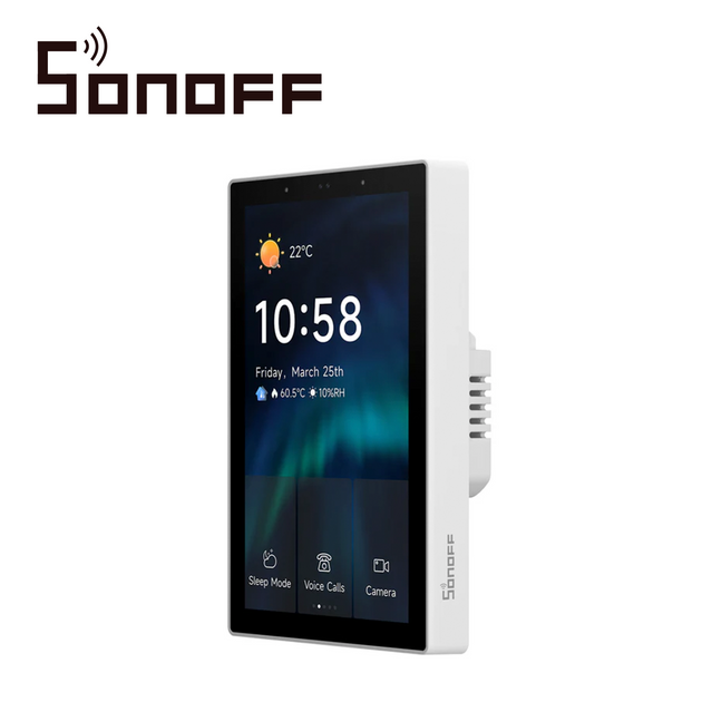 PANEL DE CONTROL PARA CASA INTELIGENTE SONOFF NSPANEL120PW/ COLOR BLANCO/ PANTALLA TOUCH DE 4.7 PULGADAS / HUB ZIGBEE 3.