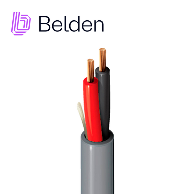 CABLE DE SEGURIDAD Y SONIDO BELDEN 5200UP 0081000 / INTERIOR / GRIS / 2 CONDUCTORES / 16 AWG / MULTIFILAR / FORRO PVC / 
