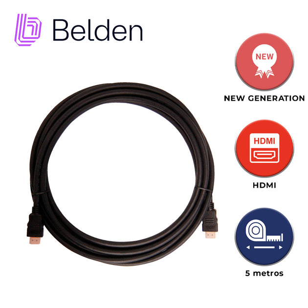 CABLE HDMI BELDEN HDE005MB / HIGH SPEED / 1080P 60HZ / 4K 30HZ / 5 METROS / TIPO A-A / PIEZA