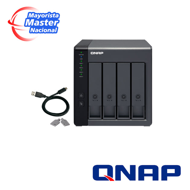 CAJA DE EXPANSION DE ALMACENAMIENTO QNAP TR-004-US / 4 BAHIAS FRONTALES SATA 3.5 PULGADAS Y 2.5 PULGADAS / MONTAJE EN ES