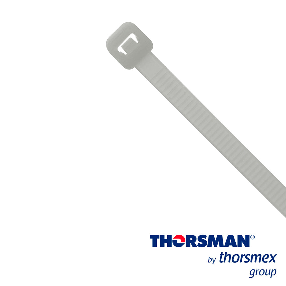 CINCHO NYLON TH-360 THORSMAN 4200-05000 COLOR NATURAL A 4.8MM- L 360MM BOLSA/100PZS DIAMETRO MAXIMO CAPACIDAD DE ATADO 1