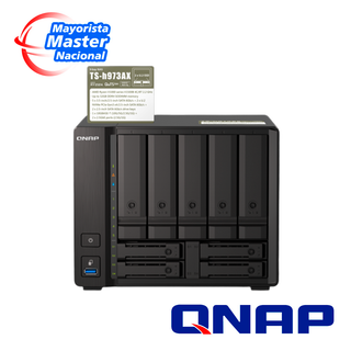 NAS QTS HERO QNAP TS-H973AX-32G-US / PROCESADOR AMD RYZEN / MEMORIA RAM 8GB / 5 BAHIAS FRONTALES SATA 3.5 PULGADAS MAS 4