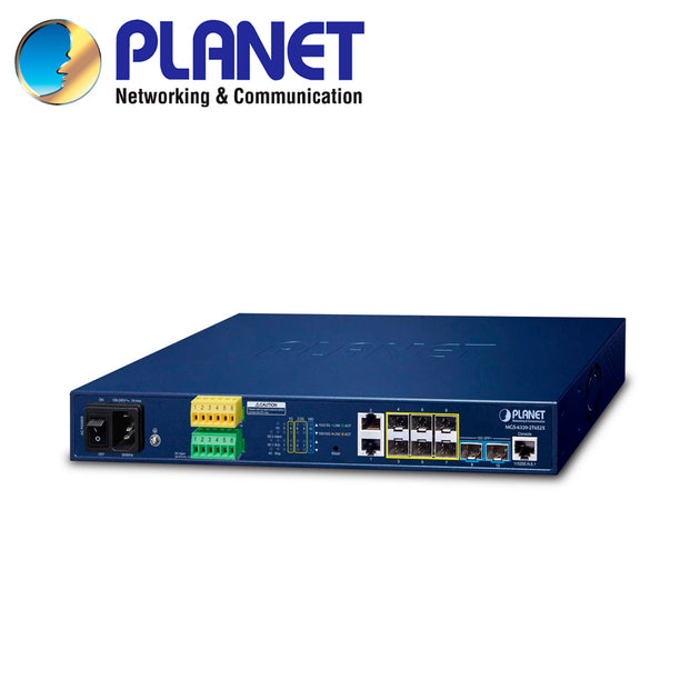SWITCH ADMINISTRABLE L3 PLANET MGS-6320-2T6S2X / 2 PUERTOS RJ45 10/100/1,000MBPS / 2 PUERTOS SFP 100/1,000MBPS / 4 PUERT