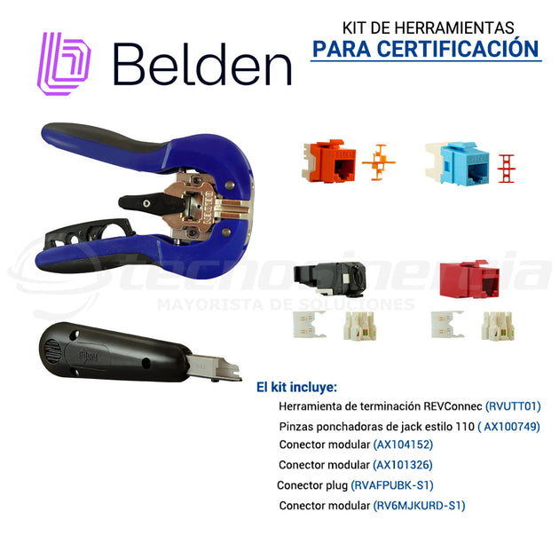 KIT DE HERRAMIENTAS PARA CERTIFICACION BELDEN BEL-TOOLSKIT INCLUYE LO NECESARIO PARA PRACTICA MODULO DE INSTALACION