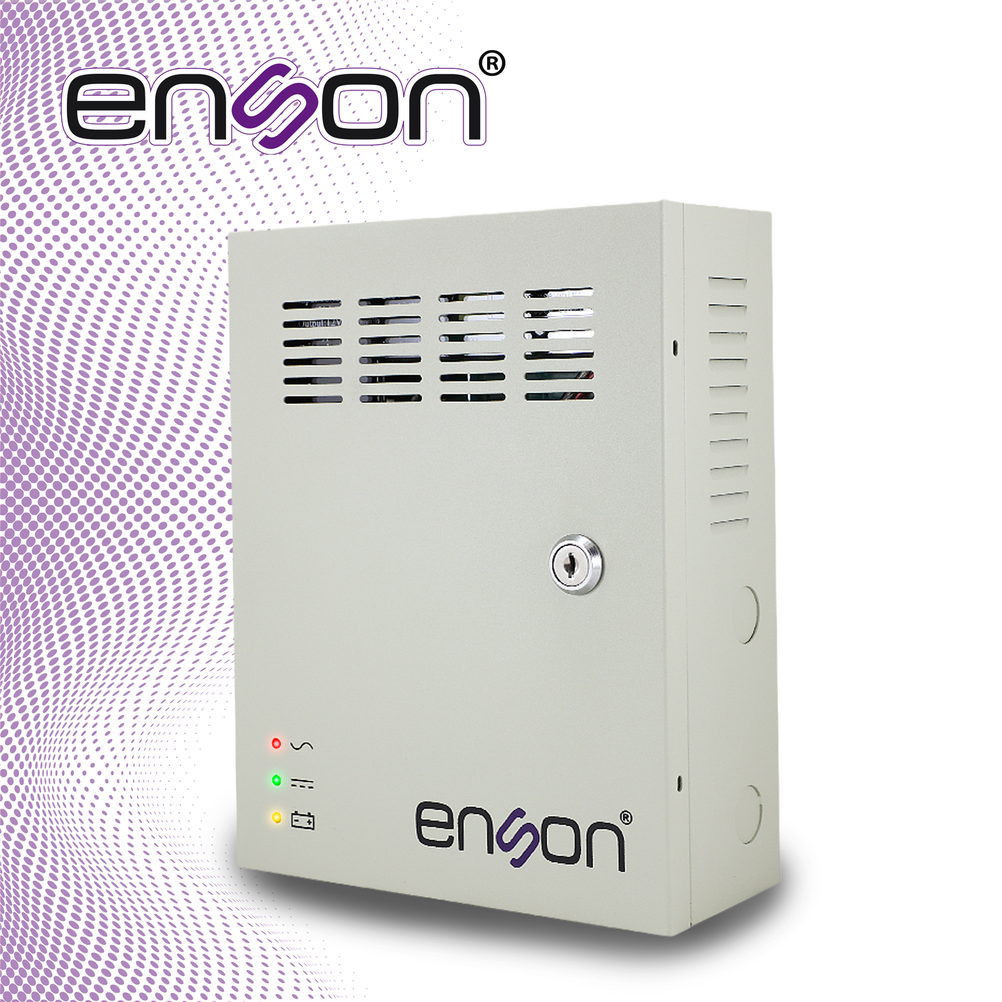 FUENTE DE PODER TIPO CAJA ENSON PSB10A-1209BACKUP 12VDC 10AMP 9 CANALES DE 1.1AMP CADA UNO ESPACIO PARA BATERIA DE RESPA