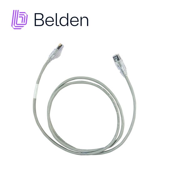 PATCH CORD DIAMETRO REDUCIDO UTP CAT6A BELDEN CAD1108004 / INTERIOR / GRIS / 4 PARES / 28 AWG / FORRO PVC / CMR / 4 PIES