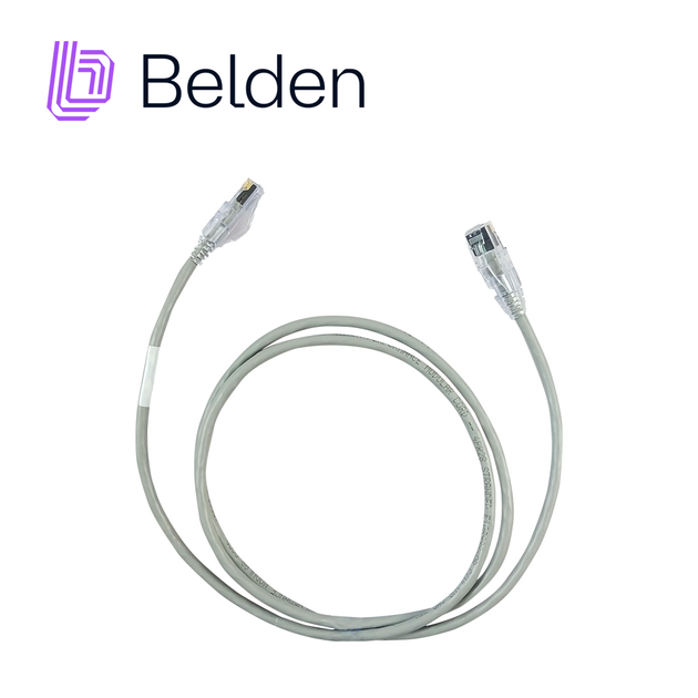 PATCH CORD DIAMETRO REDUCIDO UTP CAT6A BELDEN CAD1108004 / INTERIOR / GRIS / 4 PARES / 28 AWG / FORRO PVC / CMR / 4 PIES