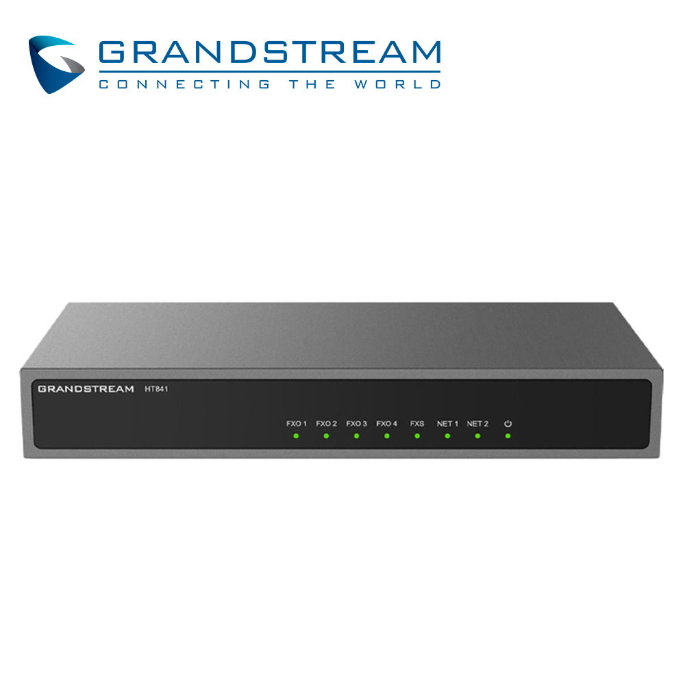 GATEWAY FXO GRANDSTREAM HT841 / 4 PUERTOS FXO / 1 PUERTO FXS / 3 CUENTAS SIP / CONFERENCIA 3 VIAS / SOPORTA FAX / ALIMEN