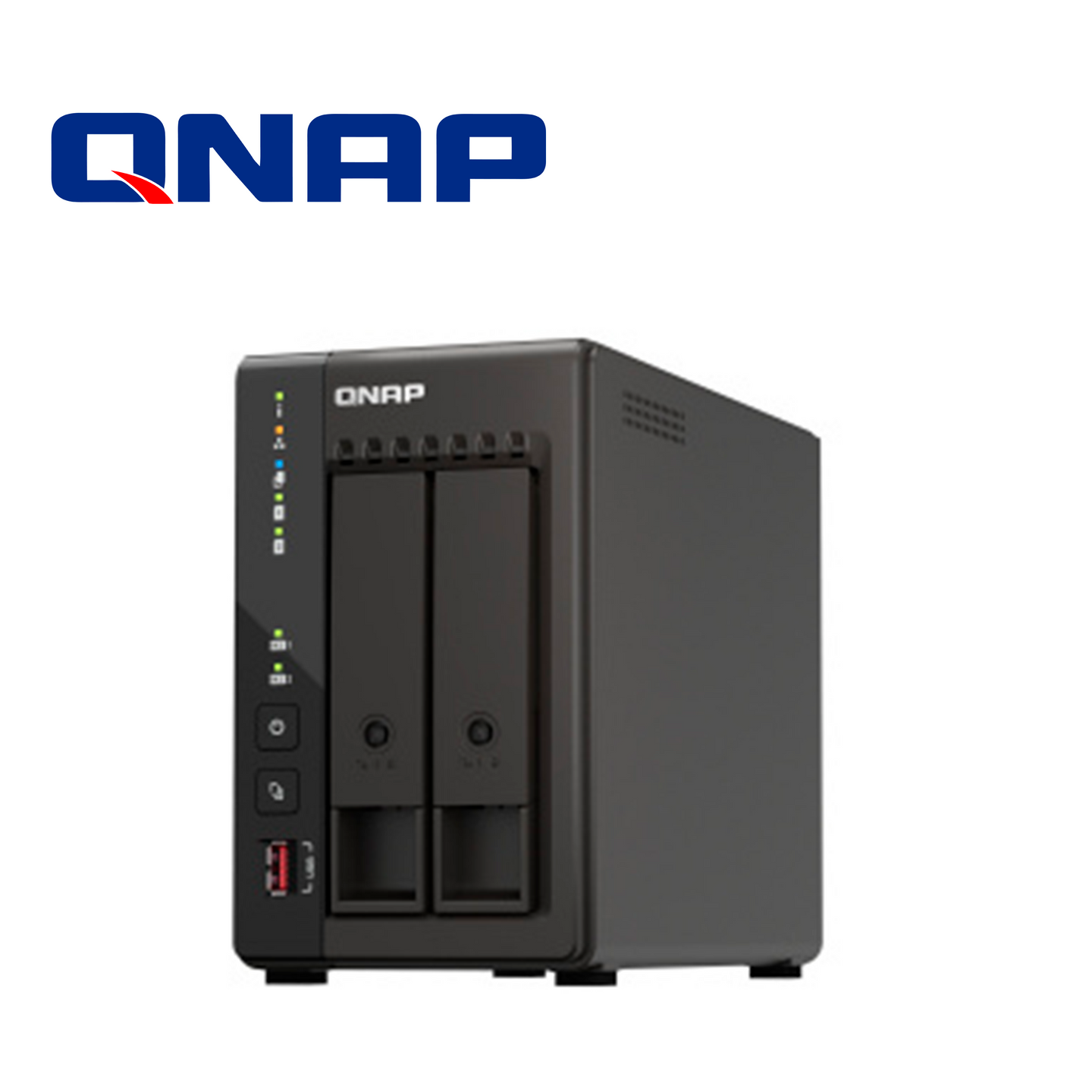 NAS QNAP TS-253E-8G-US / NAS DE ESCRITORIO ALTO RENDIMIENTO / INTEL CELERON 4 NUCLEOS J6412 / 8GB RAM / 2 BAHIAS / 2X 2.