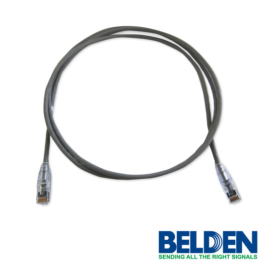 PATCH CORD DIAMETRO REDUCIDO UTP CAT6A BELDEN CAD1108005 / INTERIOR / GRIS / 4 PARES / 28 AWG / FORRO PVC / CMR / 5 PIES