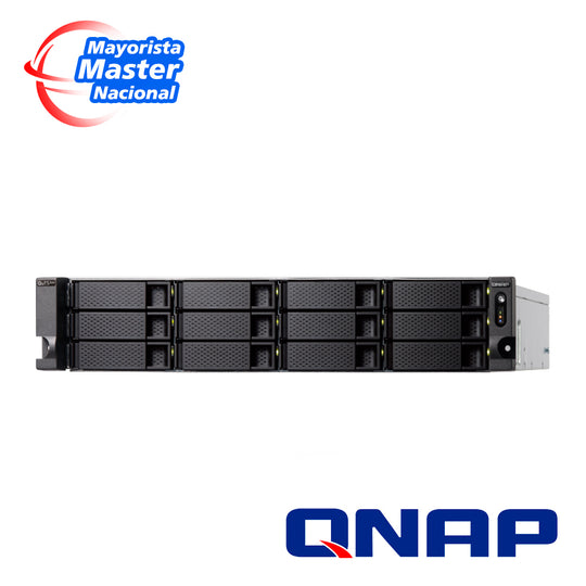 SERVIDOR NAS QTS HERO QNAP TS-H1886XU-RP-R2-D1622-32G-US / PROCESADOR INTEL XEON D-1622 / MEMORIA RAM 32GB / 12 BAHIAS F