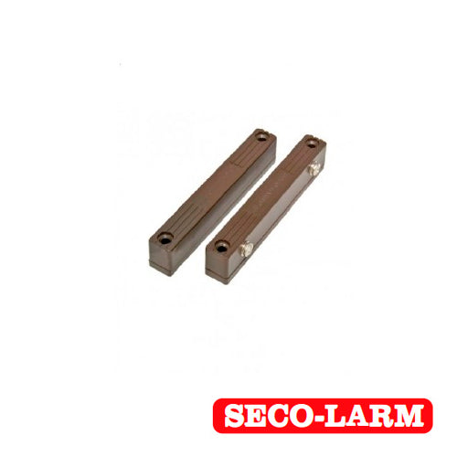 CONTACTO MAGNETICO DE USO RUDO SECOLARM SM-216/BR / COLOR MARRON/ SEPARACION DE CONTACTO DE 7 CM/ SALIDA DE ALARMA N.C./