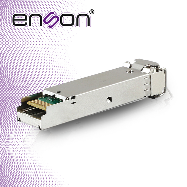 TRANSCEPTOR DE FIBRA OPTICA MULTIMODO ENSON ENS-SFPMM VELOCIDAD DE TRANSMISION 1000 MBPS CONECTOR LC DUPLEX SIMPLEX 850N