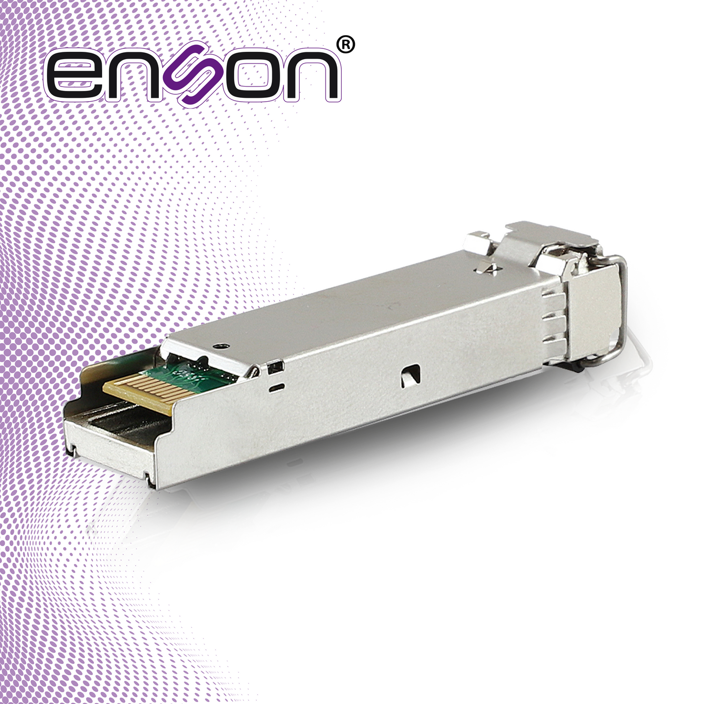 TRANSCEPTOR DE FIBRA OPTICA MULTIMODO ENSON ENS-SFPMM VELOCIDAD DE TRANSMISION 1000 MBPS CONECTOR LC DUPLEX SIMPLEX 850N