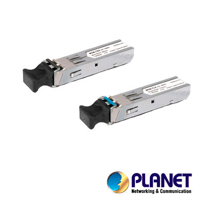 TRANSCEPTOR DE FIBRA OPTICA MULTIMODO / PLANET MGB-SX / VELOCIDAD DE TRANSMISION 1000 MBPS / CONECTOR LC DUPLEX / SIMPLE