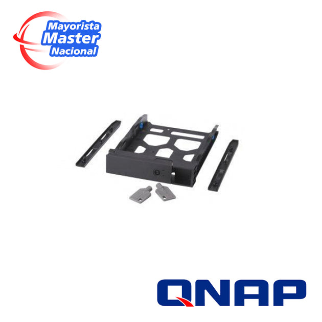 QNAP TRAY-35-BLK01 3.5" HDD TRAY WITH KEY LOCK AND TWO KEYS, BLACK AND PLASTIC, 2.5" AND 3.5" SCREW PACKS INCLUDED.