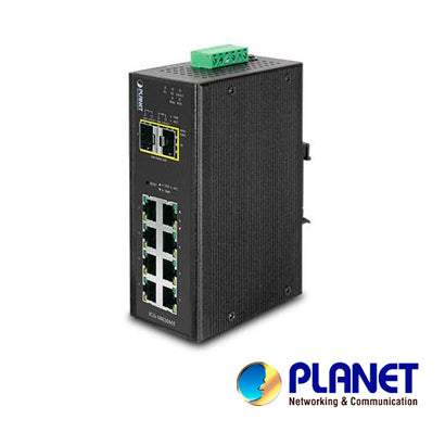 SWITCH ADMINISTRABLE 8 PUERTO RJ45 / PLANET IGS-10020MT / 8 PUERTOS RJ45 10/100/1000 MPBS / 2 PUERTOS SFP MINIGBIC 100/1