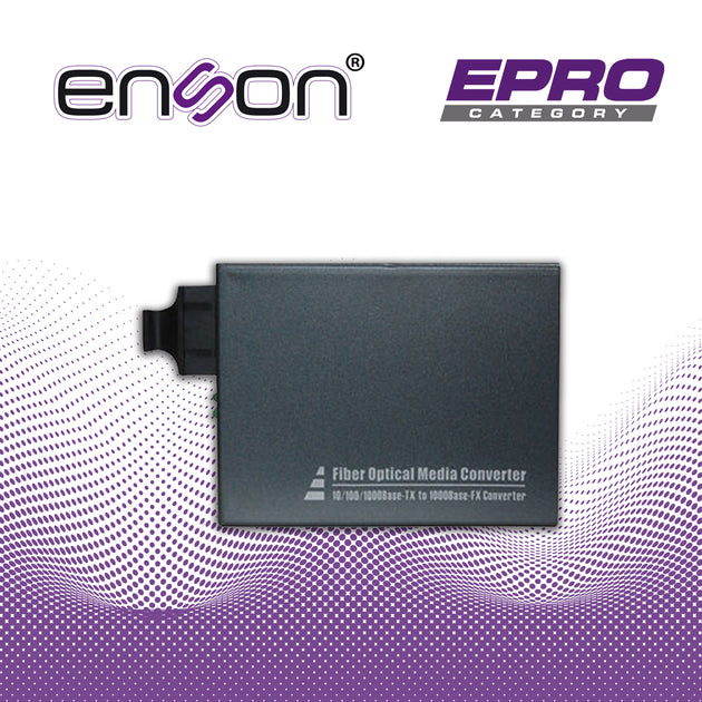 CONVERTIDOR DE MEDIOS ENS-MC100SC COBRE 1000BASE-T A FIBRA MULTIMODO 1000BASE-SX/LX HASTA 550M CONECTOR SC