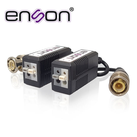 TRANSCEPTORES HD 2MP ENSON ENS-VT100 AHD/TVI/CVI PUSH-IN CON CONECTOR, AISLADOR DE RUIDO Y PROTECTOR DE VOLTAJE. CONECTO