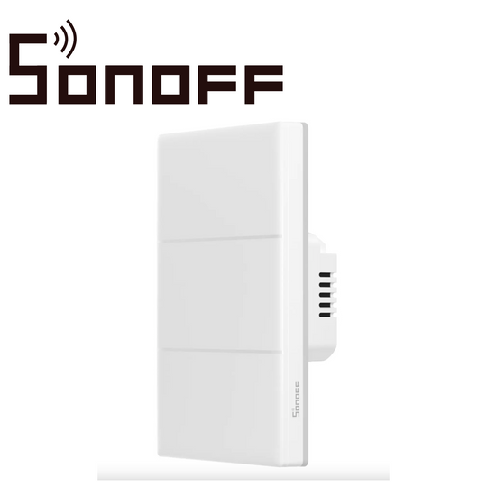 APAGADOR DE PARED TOUCH TX ULTIMATE SONOFF T5-3C-120 / 3CH ON/OFF INALAMBRICO / WIFI 2.4GHZ / COLOR BLANCO / LUZ AMBIENT