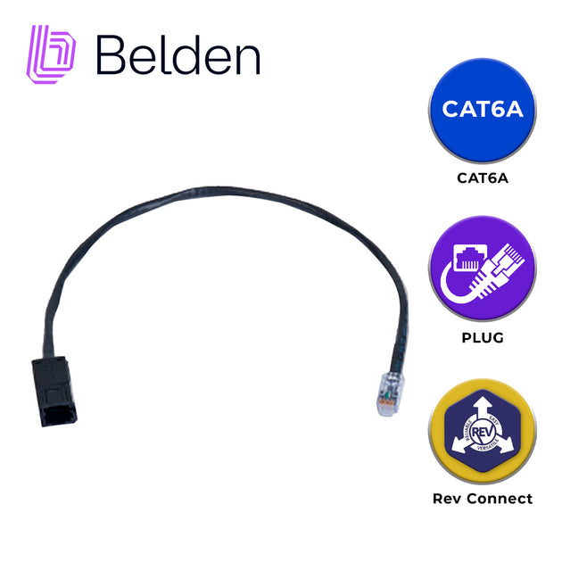 FLEXPLUG UTP REVCONNECT CAT6A BELDEN RVAFFPUBK18-S1 / NEGRO