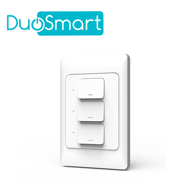SWITCH APAGADOR WIFI 2.4 GHZ DUOSMART A31 / 3 BOTONES-UNIDADES / COMPATIBLE CON ALEXA Y GOOGLE HOME / TEMPORIZADORES / E
