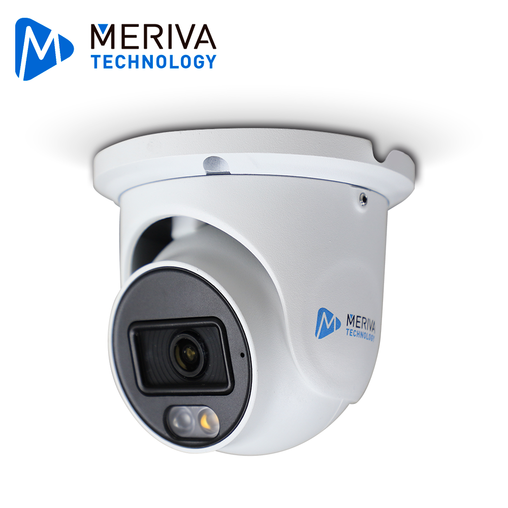 CAMARA IP TURRET MERIVA TECHNOLOGY MTD-800FS4 / 8MP - 4K / H.265+ / 2.8MM / 20 - 30M IR / IP67 / METALICA / 12 VCD / POE