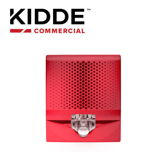 ALTAVOZ CON ESTROBO/ EG4SVRF / MONTAJE EN MURO / 15-110 CD - COLOR ROJO / REQUIERE PLACA GRSW-10 SE VENDE POR SEPARADO