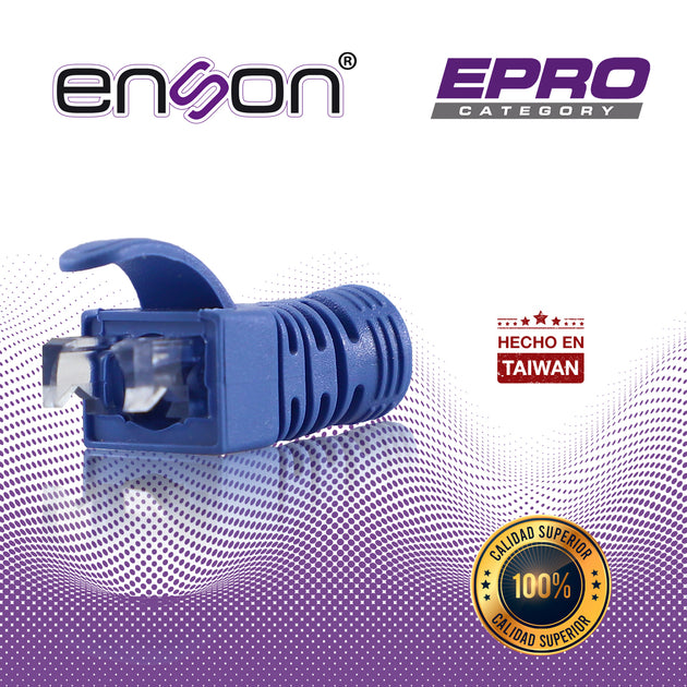 BOTA PARA CABLE UTP ENSON EPRO-BOOT-BL COLOR AZUL IDEAL PARA EL TERMINADO Y CUIDADO DEL REMATADO, COMPATIBLE CON CAT5E/6