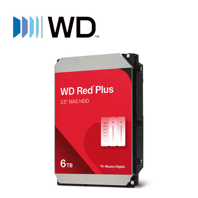 DD DISCO DURO WD60EFPX WD RED PLUS 3.5 SATA 6TB CACHE 64MB 5640RMP ESPECIAL PARA ALMACENAMIENTO Y NAS