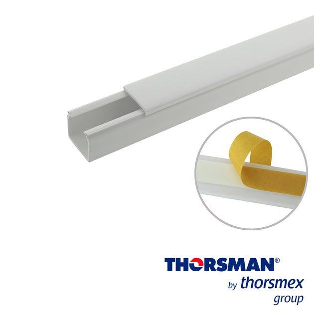 CANALETA THORSMAN TMK1720 5201-01252 PAQ. 2 PZA DE 1.10M, 17MM - 20MM AUTOADHERENTE 2PZ, COLOR BLANCO, RESISTENCIA A LA 