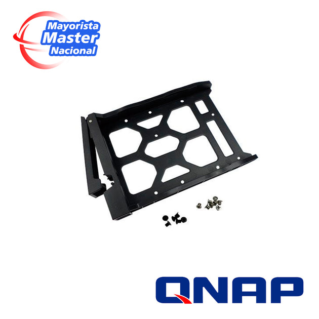 QNAP TRAY-35-NK-BLK02 HDD TRAY FOR 3.5" AND 2.5" DRIVES WITHOUT KEY LOCK, BLACK, PLASTIC WITH 6 X SCREWS FOR 2.5" HDD & 