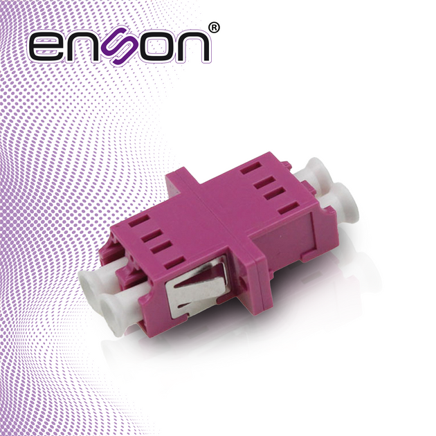 CONECTOR MODULAR DE FIBRA OPTICA ENSON ENS-LCUPC-OM4 CONECTOR DUPLEX LC-UPC OM4