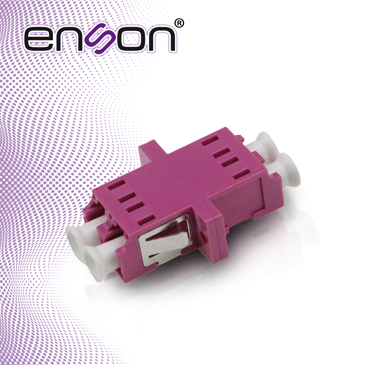 CONECTOR MODULAR DE FIBRA OPTICA ENSON ENS-LCUPC-OM4 CONECTOR DUPLEX LC-UPC OM4