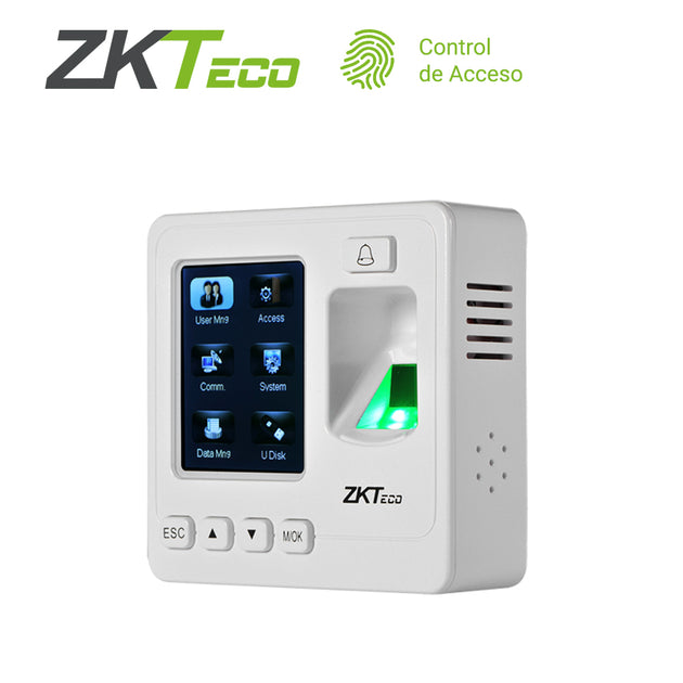 CONTROL DE ACCESO BASICO Y ASISTENCIA ZKTECO SF100/ID BIOMETRICO DE 1500HUELLAS/5000TARJETAS125KHZ/80,000REGISTROS TCP/I