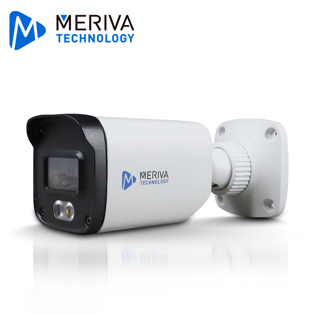 CAMARA IP BULLET MERIVA TECHNOLOGY MOB-202FS4D / 2MP / H.265+ / 2.8MM / ILUMINACION DUAL (20 - 30M IR / LUZ CALIDA) / IP