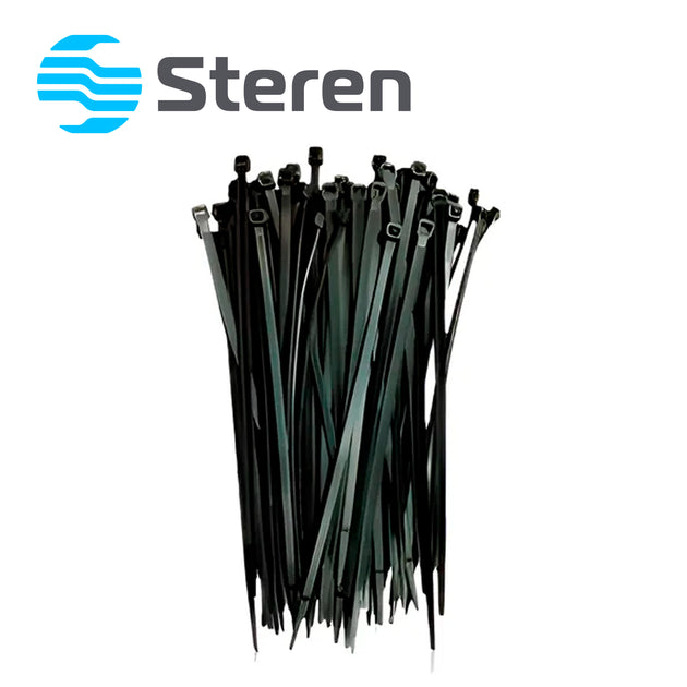 CINCHOS STEREN TY25 BOLSA CON 100 PZS C/U PERMITEN SUJETAR Y ORGANIZAR CABLES DE MANERA PERMANENTE EN INTERIORES Y EXTER