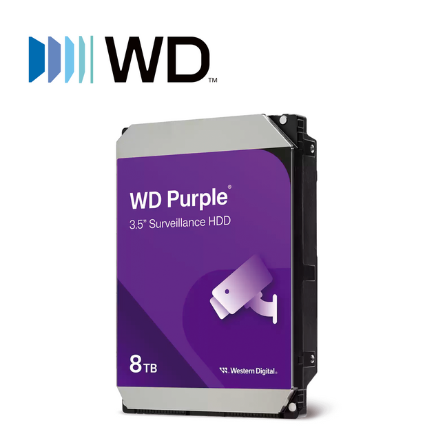 DISCO DURO DD 8TB SATA WD PURPLE WD85PURZ SATA 3.5 5640 RPM 256MB CACHE OPTIMIZADO PARA VIDEOVIGILANCICOMPATIBLE CON DVR