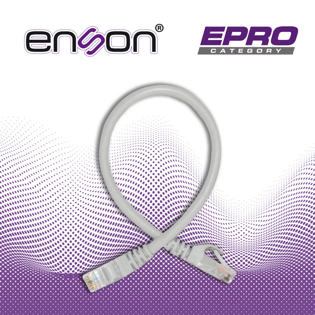 PATCHCORD UTP ENSON P6003G CAT6 30CM GRIS SERIE EPRO 100-II 100 POR CIENTO COBRE PARA MEJOR IDENTIFICACION DE SOLUCIONES