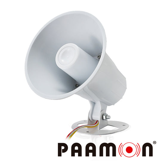 SIRENA 15WATTS PAAMON PAM-SRE15W DOBLE TONO / ALAMBRICA / COLOR BLANCO / MATERIAL ABS/ USO EN INTERIOR Y EXTERIOR/ NIVEL