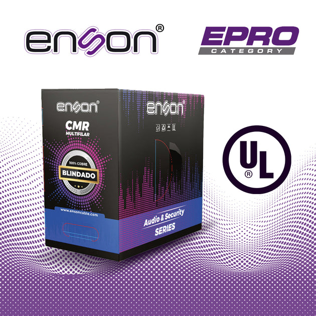 CABLE PARA AUDIO Y SEGURIDAD ENSON EPRO-5504F 6C/22AWG MULTIFILAR 100 POR CIENTO COBRE FORRO DE PVC CMR COLOR GRIS BLIND