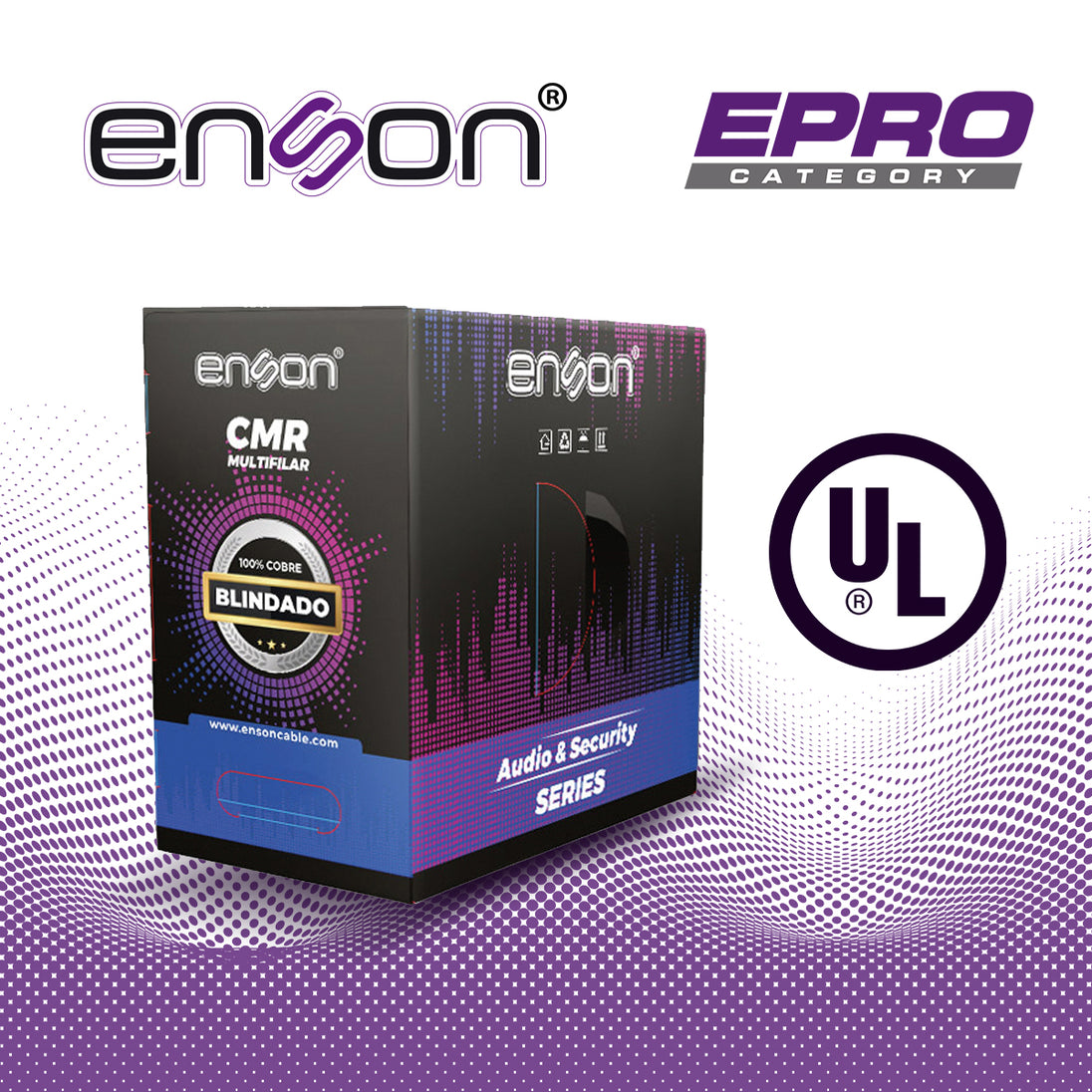 CABLE PARA AUDIO Y SEGURIDAD ENSON EPRO-5504F 6C/22AWG MULTIFILAR 100 POR CIENTO COBRE FORRO DE PVC CMR COLOR GRIS BLIND