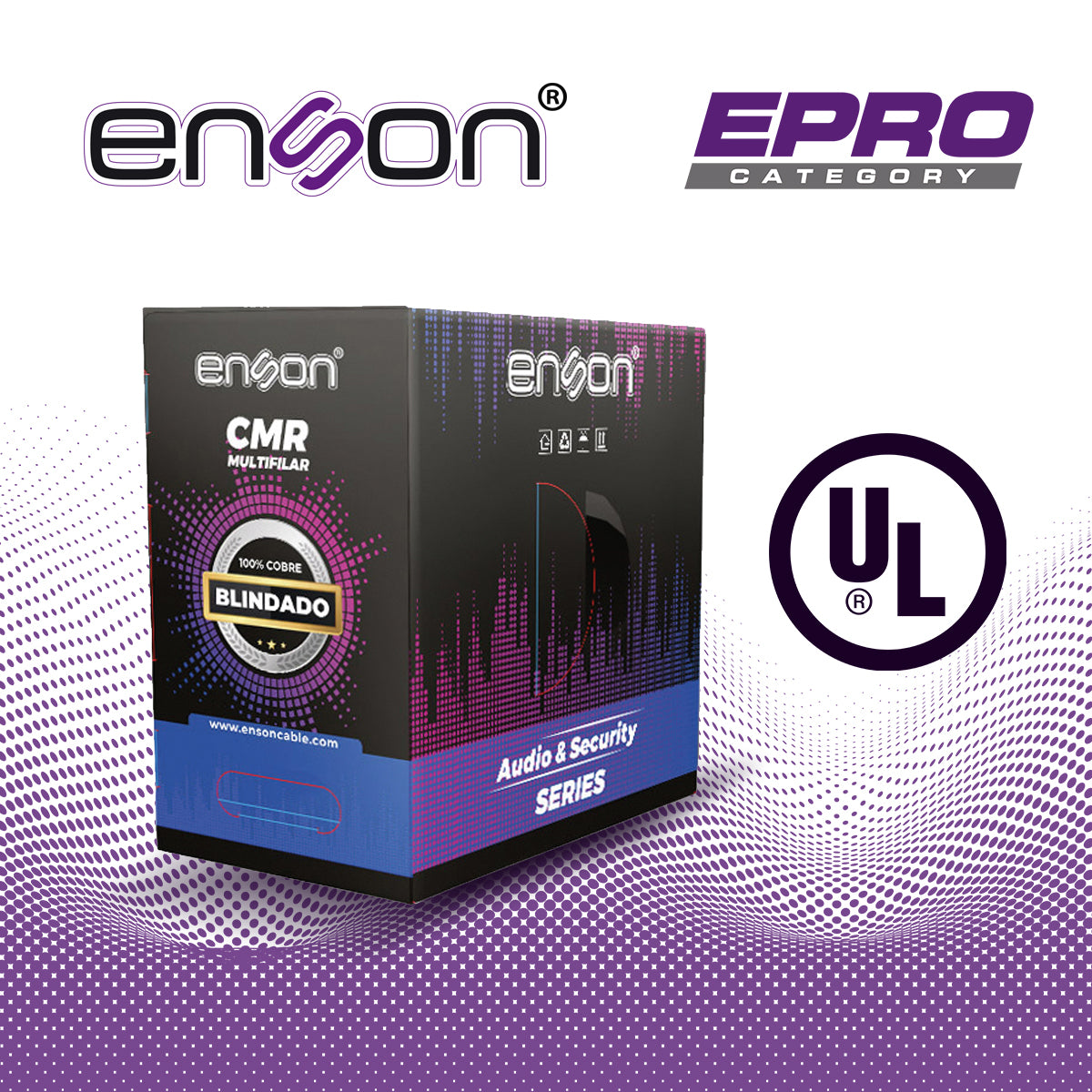 CABLE PARA AUDIO Y SEGURIDAD ENSON EPRO-5504F 6C/22AWG MULTIFILAR 100 POR CIENTO COBRE FORRO DE PVC CMR COLOR GRIS BLIND