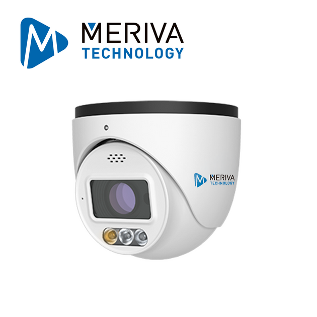 CAMARA IP TURRET MERIVA TECHNOLOGY MTD-PAM400D / 4MP / H.265+ / 2.8MM / ILUMINACION DUAL (30 - 40M IR / LUZ CALIDA) / IP