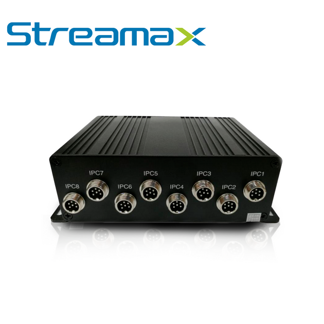 SWITCH PON MOVIL MERIVA STREAMAX MSWITCH / 8 PUERTOS / CAMARAS IPC DIN DE 6PIN / 8-36 VCD / CARCASA DE ALTA RESISTENCIA 