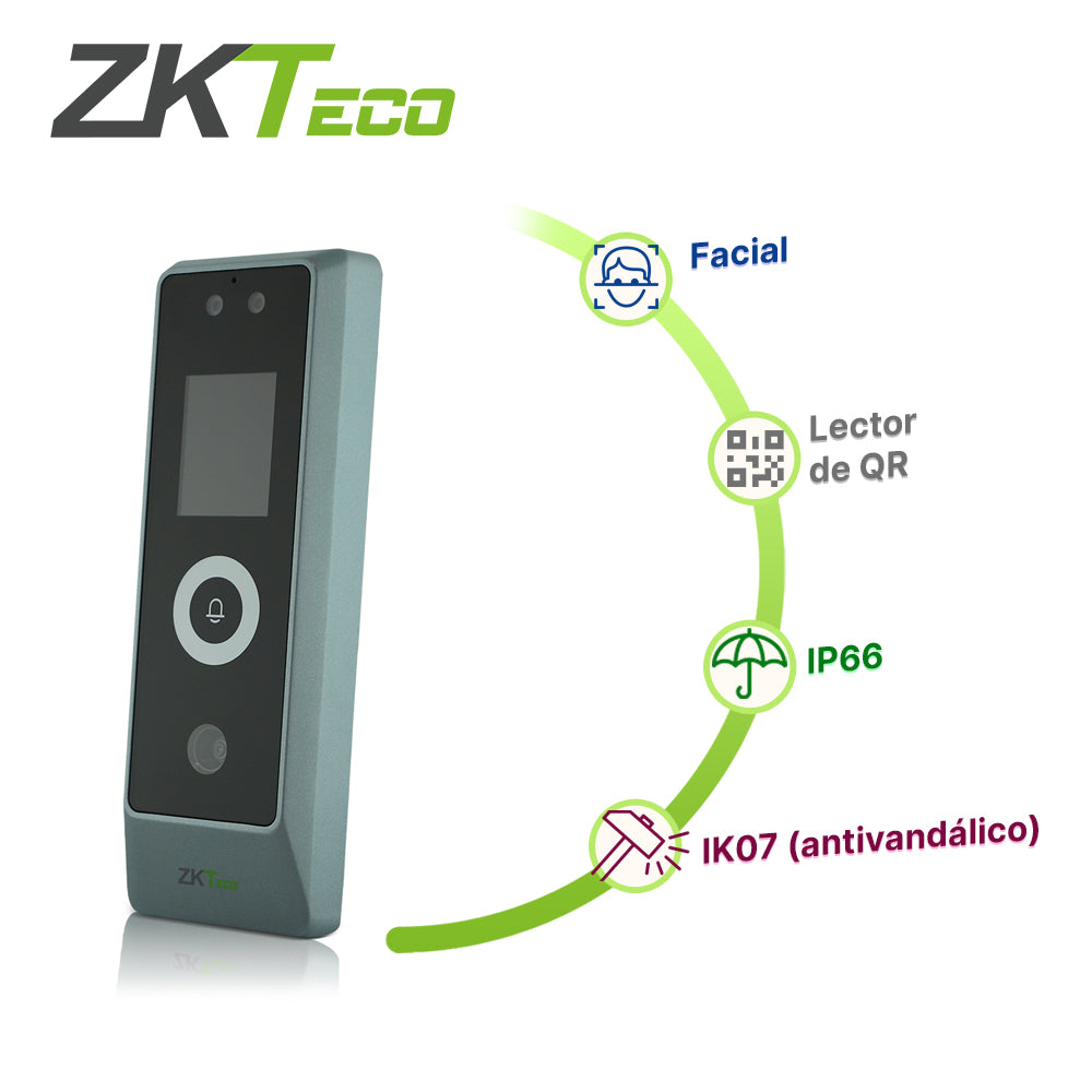 TERMINAL DE CONTROL DE ACCESO ZKTECO PROMA-QR VERIFICACION POR ROSTRO, QR, CAPACIDAD DE ROSTROS 30,000 TARJETAS 50,000 D
