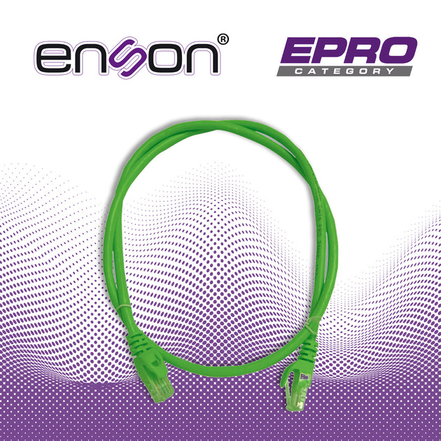 PATCHCORD UTP ENSON P6009E CAT6 90CM VERDE SERIE EPRO 100-II 100 POR CIENTO COBRE PARA MEJOR IDENTIFICACION DE SOLUCIONE